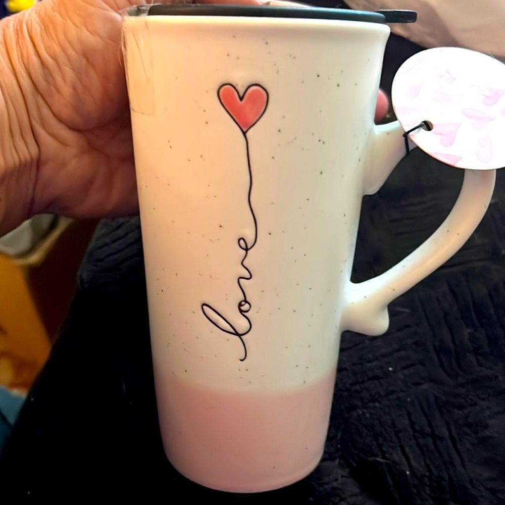 Love ceramic travel mug